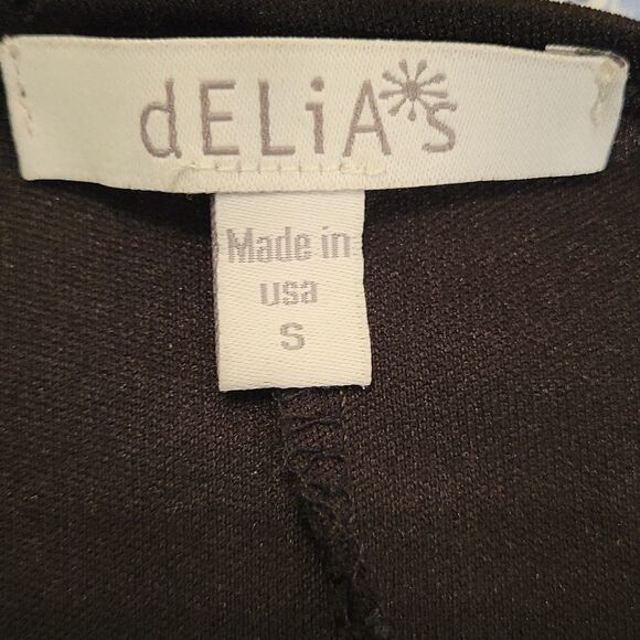 BRAND NEW BLACK SPARLY dELiA*s CROP TOP - Picture 15 of 15